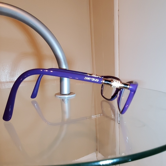 Jimmy Choo Accessories - Jimmy Choo Purple/ Swarovski Crystals Eyeglasses